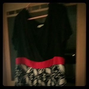 Short-sleeve Coldwater Creek cross-bodice dress